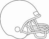 Helmet Football Coloring Clip Blank Sweetclipart sketch template