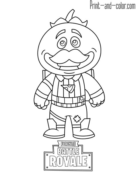 fortnite battle royale coloring page tomatohead coloring pages