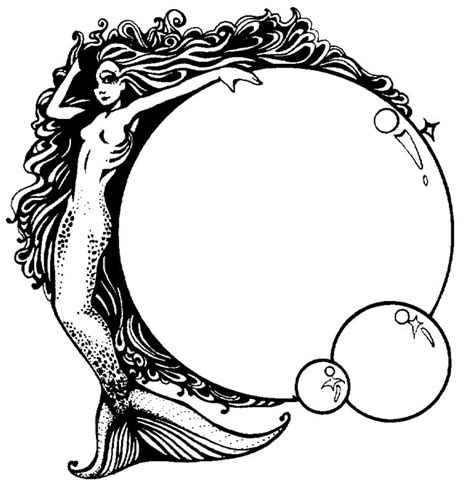 realistic mermaid coloring pages   print