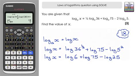 law  logarithms problem  solve  casio classwiz fx  fx  youtube