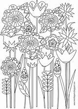 Coloring Pages Spring Printable Floral Adults Colouring Flower Ausmalbilder Flowers Sheets Adult Book Print Meinlilapark Color Kids Easter Ausdruckbare Freebie sketch template