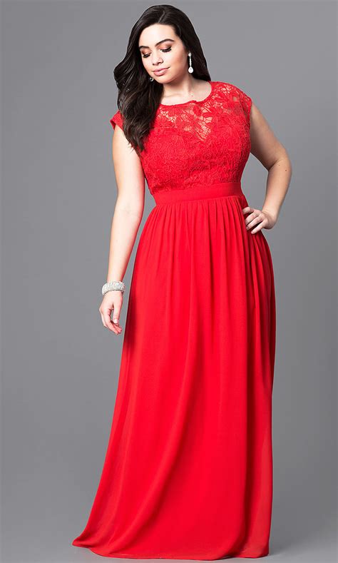 cap sleeve empire waist plus prom dress promgirl