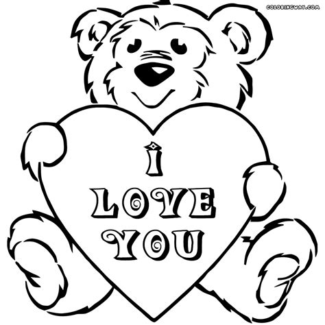 teddy bear  heart coloring pages   teddy bear