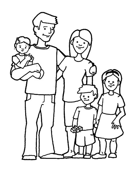 happy family  images family coloring page people coloring pages