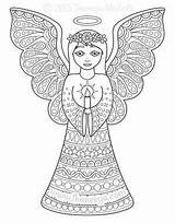 Coloring Christmas Angel Book Thaneeya Pages Mcardle Books Omalovánky Printable Choose Board Adult Zentangle Kids sketch template