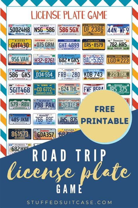 printable road trip games  kids license plate bingo  spy