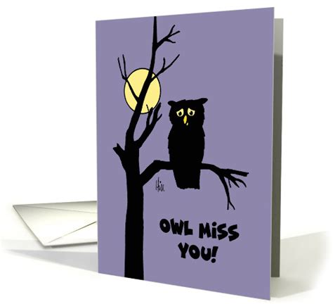 cute   card  owl  tree owl   card