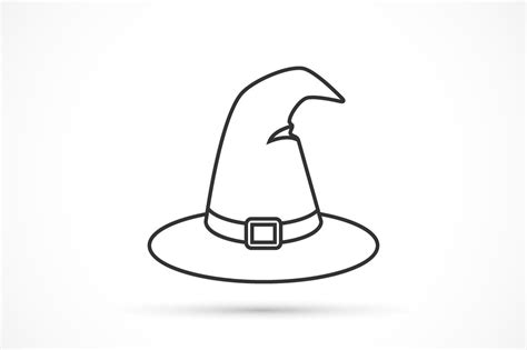 witch hat outline icon icons creative market
