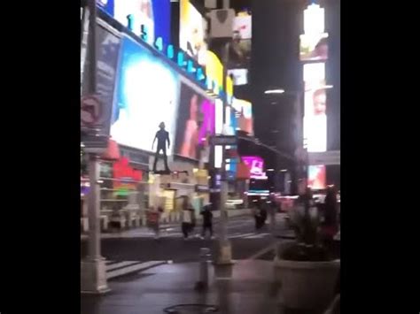 man flying  drone   york times square youtube