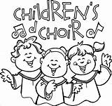 Church Coloring Singing Children Kids Choir Pages Sing Music Clip Wecoloringpage Praise School Songs sketch template
