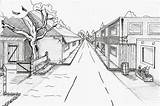 Perspective Drawing Point Street Drawings Landscape Road Sketch City Crime Examples Illusion Assignment Background Buildings Paintingvalley Two Creative Used Architecture sketch template