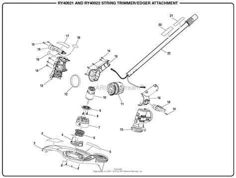 ryobi electric trimmer parts diagram