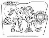 Rivets Rusty Coloring Nickelodeon Lmi sketch template