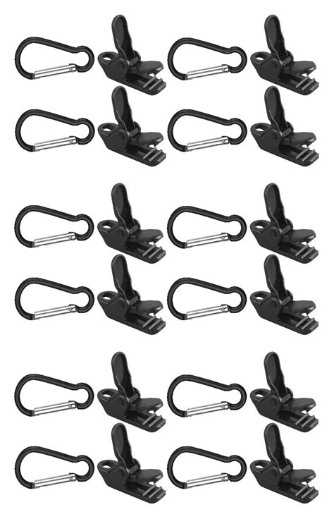 gazebo string securing clips clamps black string ties hooks with