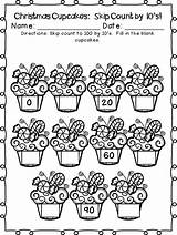 Skip Count Worksheet Worksheets Counting Kindergarten Christmas Printable Numbers Christmast Math Activities Freebie Cupcakes Teaching Activity Choose Board Teacherspayteachers Indulgy sketch template