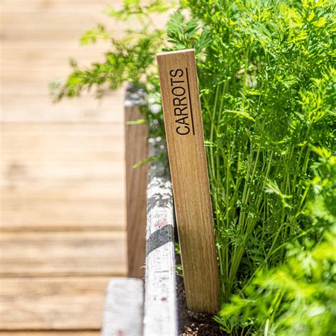 personalised wooden allotment plant labels edge inspired