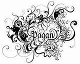 Pagan Printable Wiccan sketch template