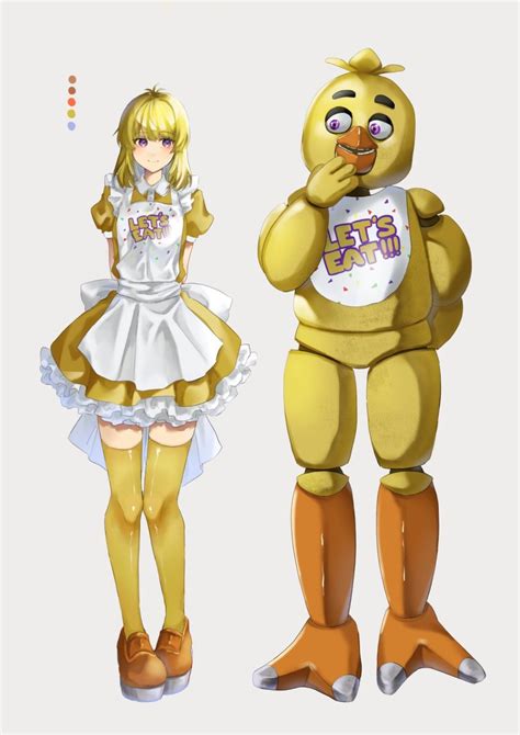 Chica Five Nights At Freddy S Highres 1girl Apron Bib Blonde Hair