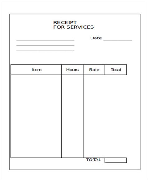 blank receipt template receipt template blank images