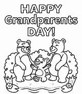 Grandparents Grandpa Kids sketch template