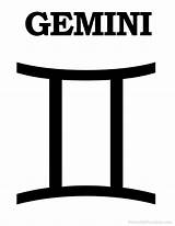 Gemini Horoscope Symbols Printableparadise sketch template