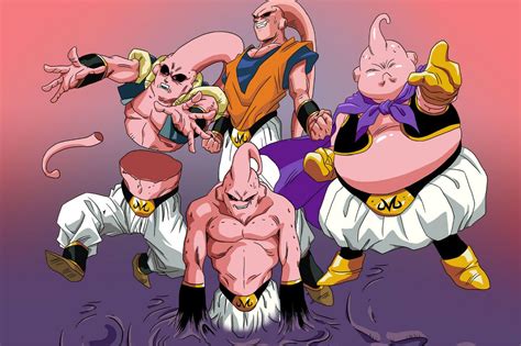 Dragon Ball Z Poster Majin Boo 4 Forms 12in X 18in Free Shipping Ebay