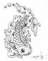 Koi Coloring Pages Tattoo Japanese Dragon Fish Drawing Print Flash Tattoos Printable Colouring Adults Pez Beautiful Tumblr Color Adult Tatuaje sketch template