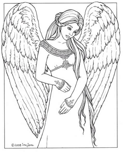 angel coloring pages  adults dff