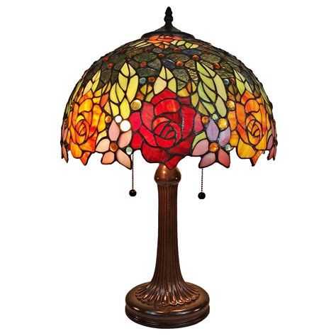 tiffany style  light roses table lamp  tall walmartcom