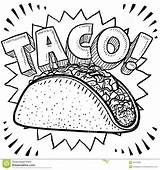 Tacos sketch template