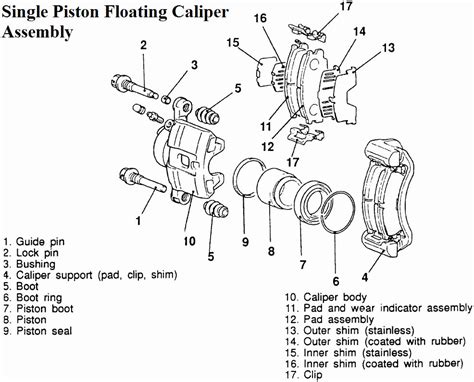 car diagram caliper brakes