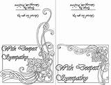 Sympathy Card Color Cards Printable Coloring Pages Condolences Etsy Own Deepest Template Well Ten Sets Sold Blank sketch template