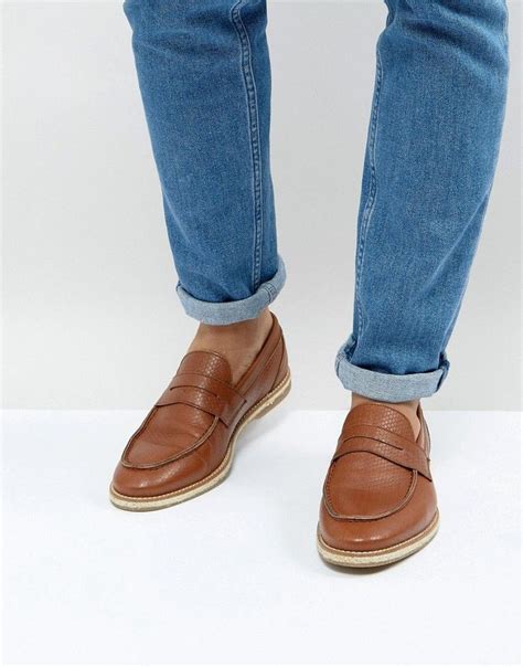 asos penny loafers  woven detail  tan tan loafers asos loafers loafers outfit