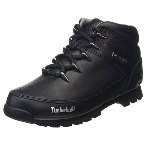 timberland euro sprint hiker black mens leather lace  casual ankle boots ebay