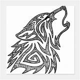 Loup Hurlant Spreadshirtmedia Spreadshirt Heulender Huilende Zentangle sketch template