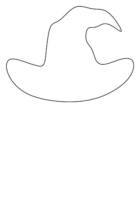 blank witch hat template printable