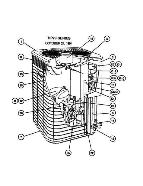 heat pump diagram  parts wiring diagram