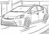 Toyota Coloring Prius Pages Drawing Cars Printable Supercoloring Color Print sketch template