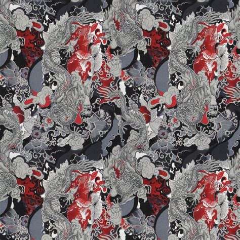 dragon fabric pattern