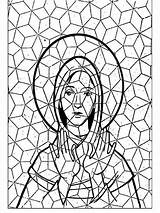 Coloring Mosaic Pages Adult Printable Adults sketch template