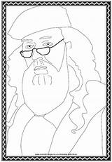 Coloring Dumbledore Potter sketch template