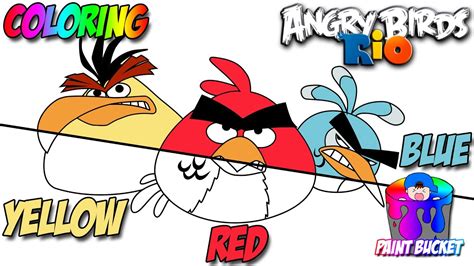 color angry birds rio red yellow  blue angry birds