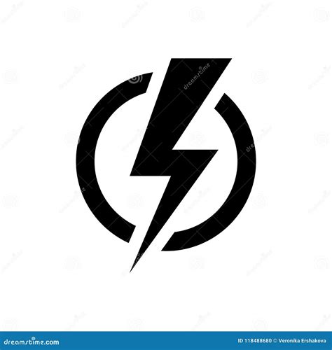 icono del rayo simbolo de la energia electrica ilustracion del vector