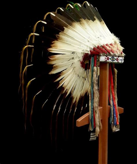 lakota feather war bonnet replica side view war bonnets native american headdress war