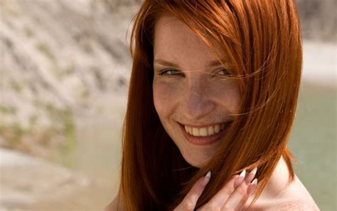 Women Redheads Models Outdoors Femjoy Magazine Freckles