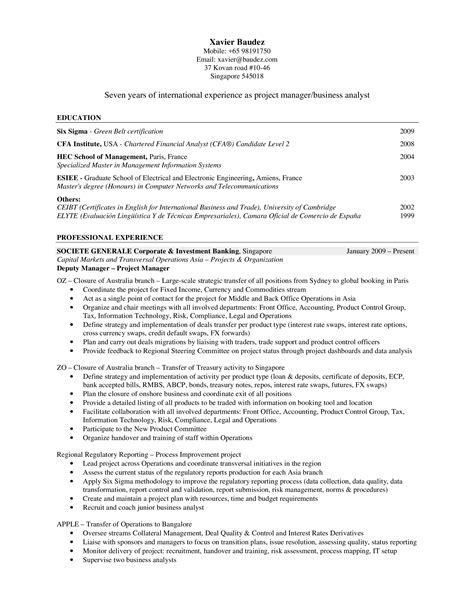 investment banking analyst resume sample