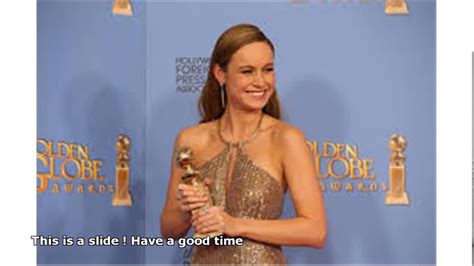 Brie Larson Golden Globes Presenting Youtube