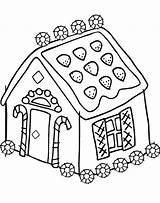 House Candy Coloring Pages Gingerbread Getcolorings sketch template