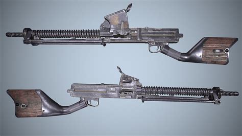 model type  japanese light machine gun vr ar  poly cgtrader