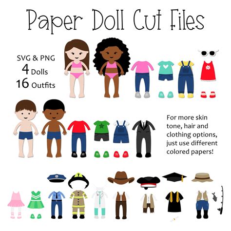 paper doll cut files cricut paper dolls cricut dolls paper etsy